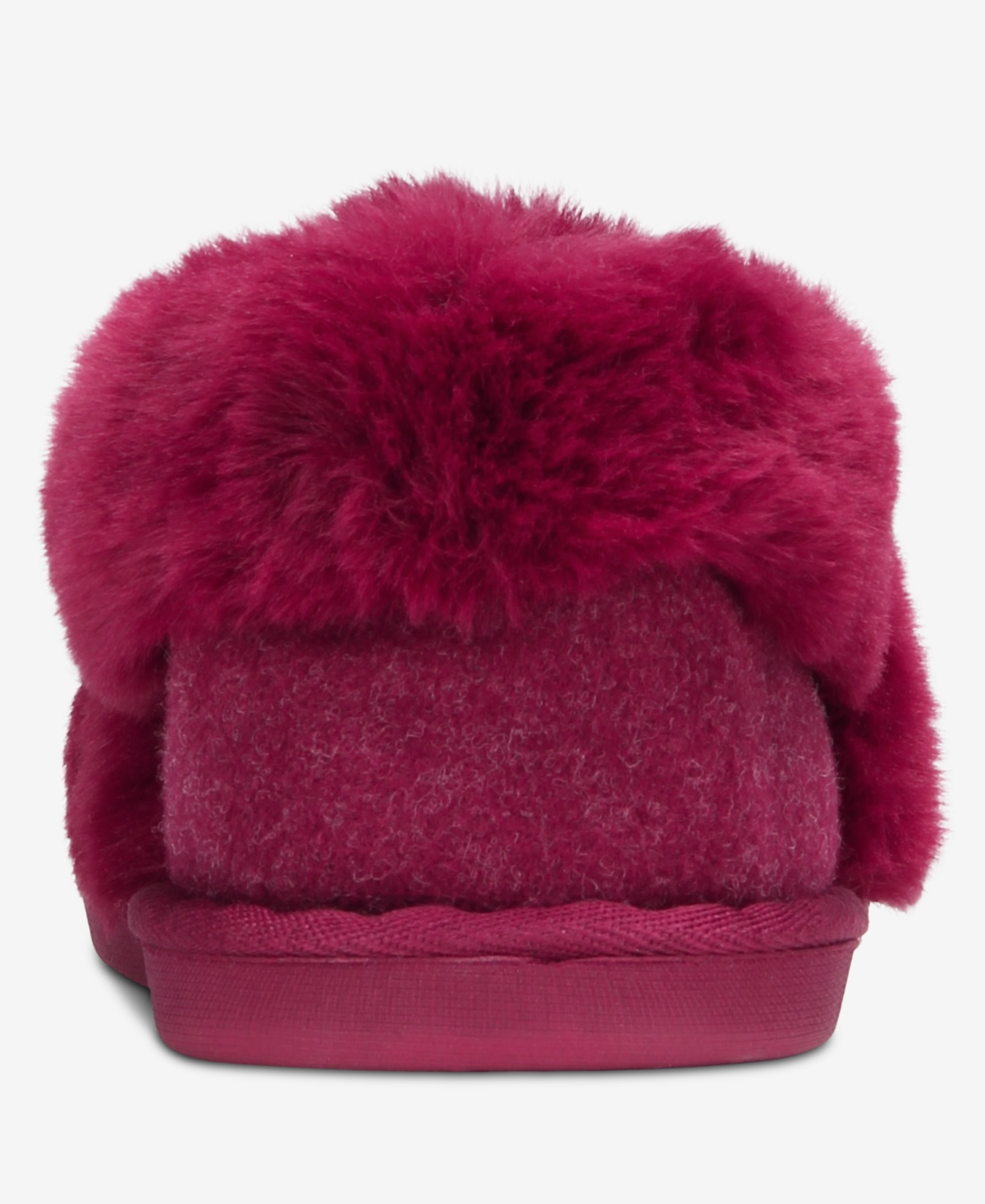 Charter Club Women's Faux-fur-lined Slippers, Macy's Exclusive In Burgundy