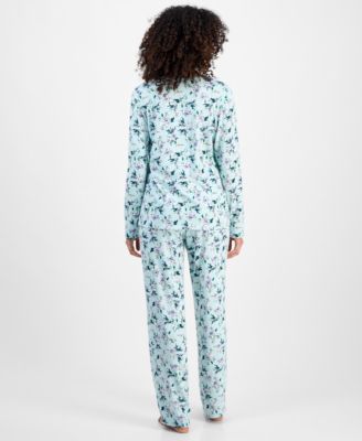 Women's 2-Pc. Printed Long-Sleeve Packaged Pajamas Set, Created for Macy's