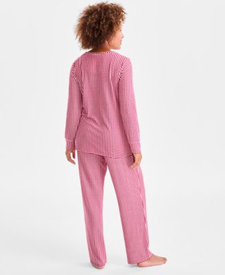 Women's 2-Pc. Printed Long-Sleeve Packaged Pajamas Set, Created for Macy's