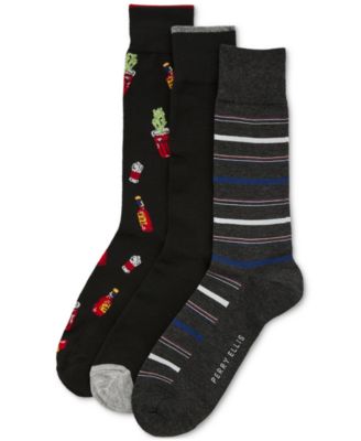 Perry Ellis Portfolio - Men's 3pk. Mixed Patterned Socks