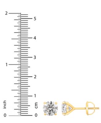 GIA Certified Diamond Stud Earrings (1-1/2 ct. t.w.) in 14k Gold