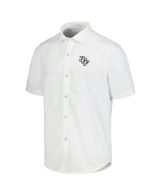 Men's White UCF Knights Coconut Point Palm Vista IslandZone Camp Button-Up Shirt
