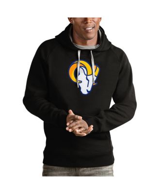 Antigua - Men's Black Los Angeles Rams Victory Pullover Hoodie
