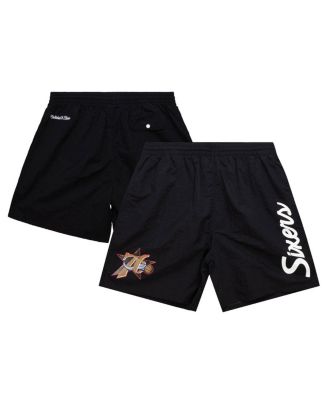 Mitchell & Ness - Men's Black Philadelphia 76ers Team Essentials Nylon Shorts