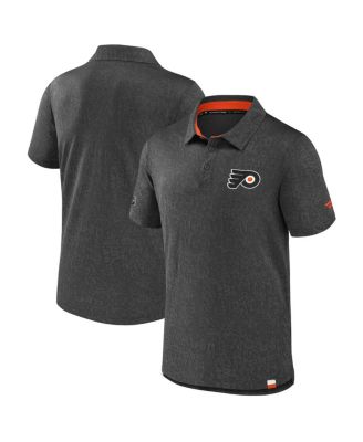 Fanatics - Men's Black Philadelphia Flyers Authentic Pro Jacquard Polo Shirt
