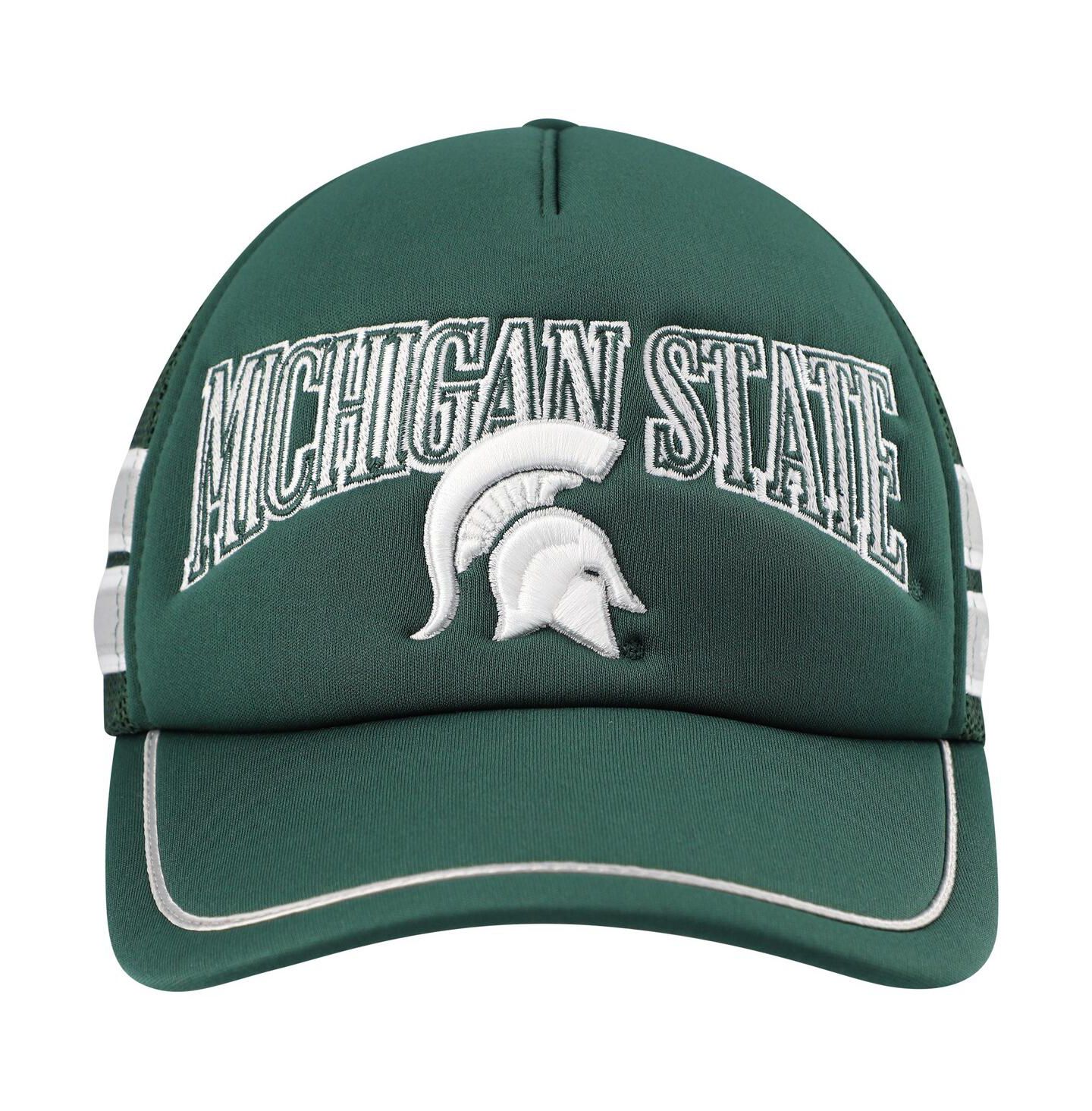 Мужская кепка '47 Brand Green Michigan State Spartans Sideband Trucker Adjustable Hat — фото 2