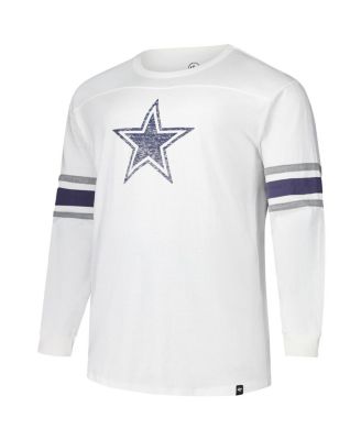 Men's White Dallas Cowboys Big Tall Premier Brex Long Sleeve T-Shirt