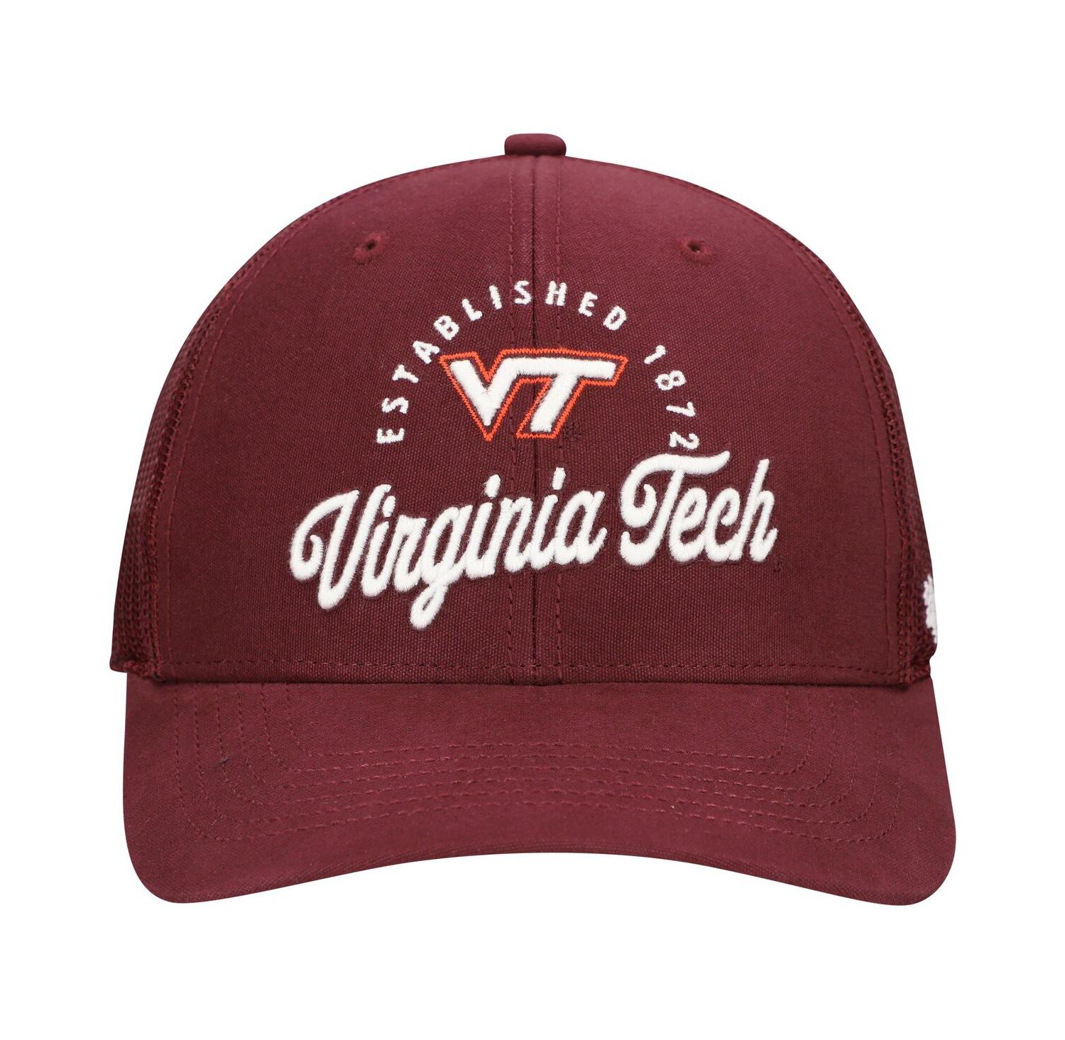 Men's Maroon Virginia Tech Hokies Pitstop Trucker Adjustable Hat