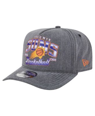 New Era - Men's Charcoal Phoenix Suns Throwback Washed Pre-Curved 9FIFTY Snapback Hat
