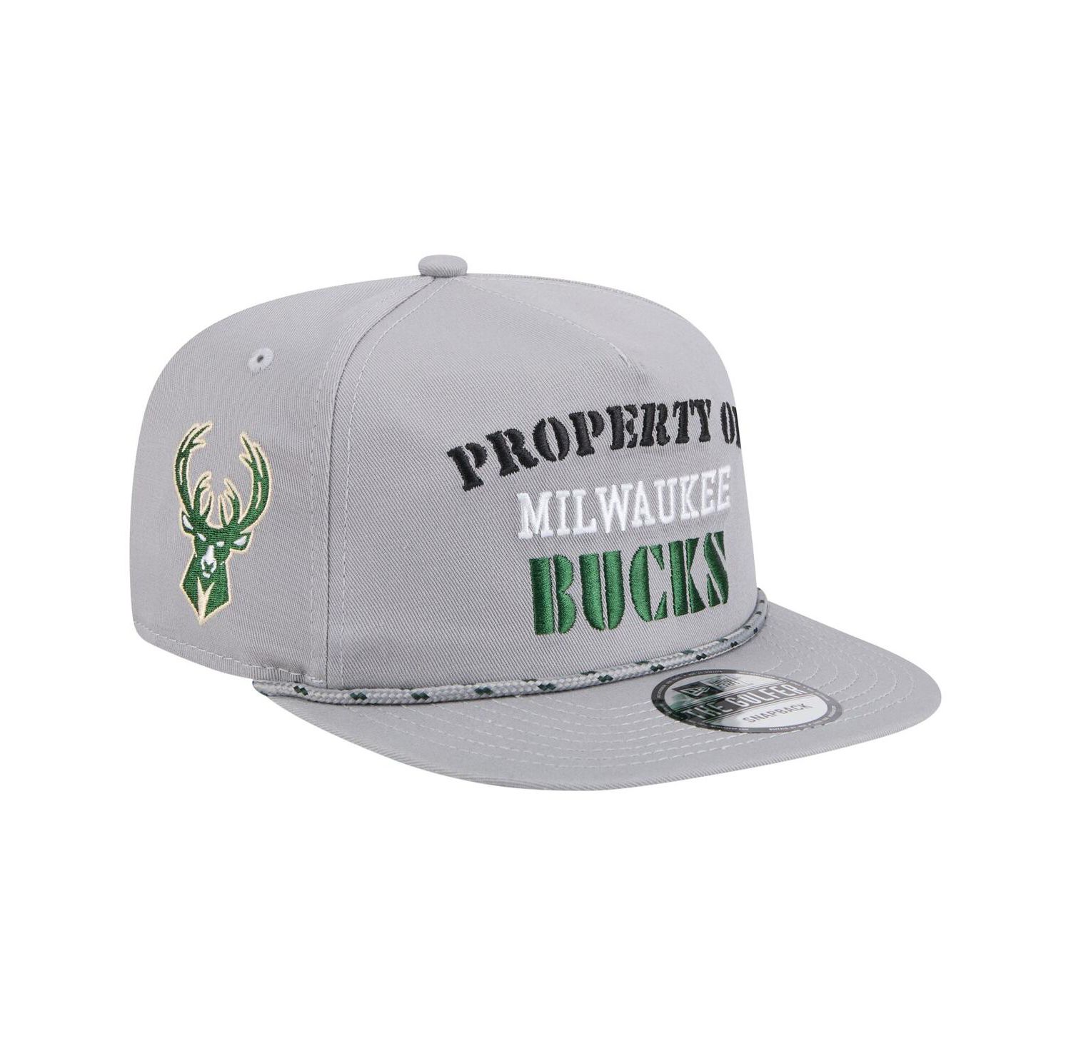 Men's Gray Milwaukee Bucks Throwback Property Of Golfer Snapback Hat