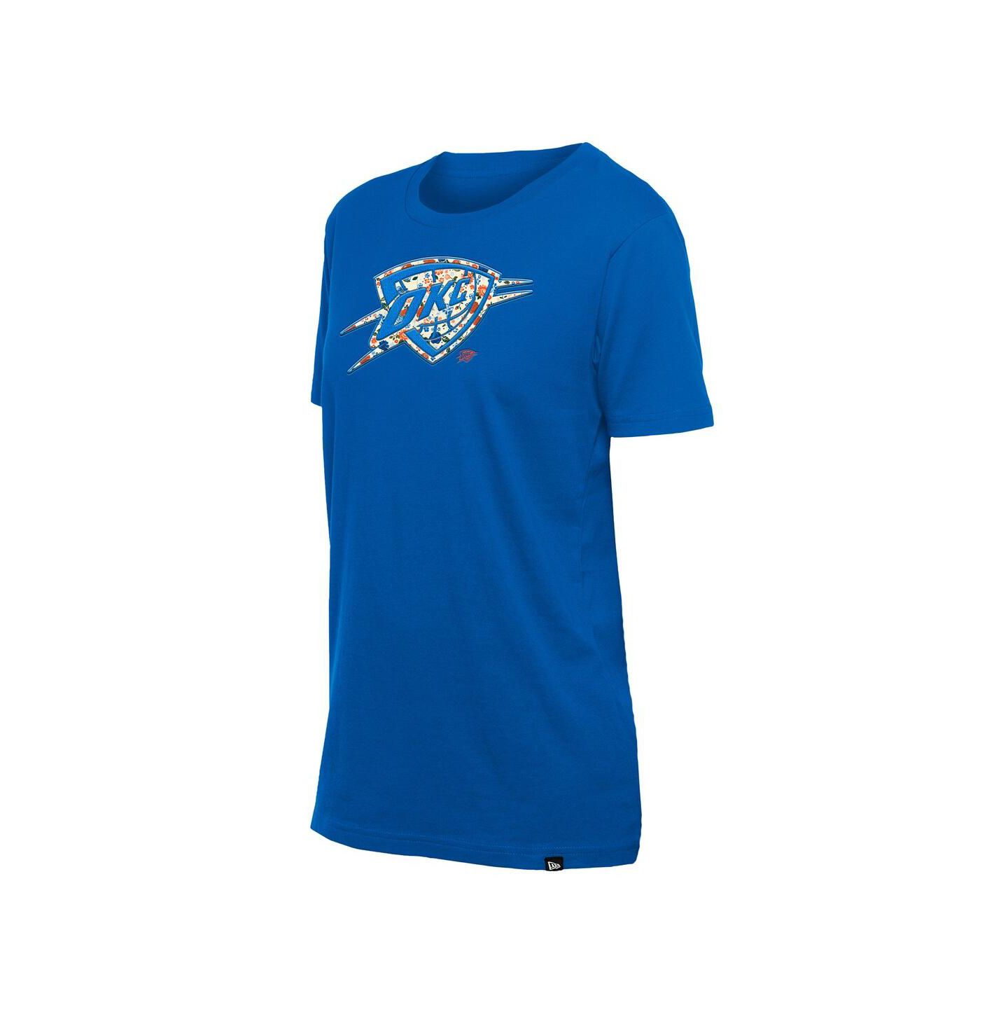 Женская футболка New Era Blue Oklahoma City Thunder Glam Game Flower — фото 2