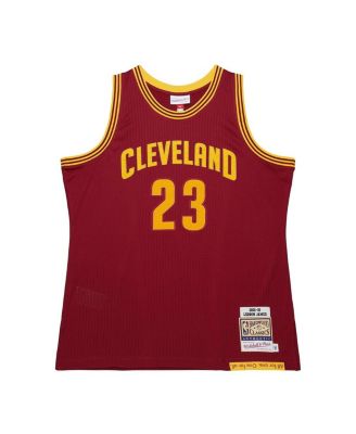 Men's LeBron James Wine Cleveland Cavaliers Hardwood Classics 2015/16 Authentic Jersey