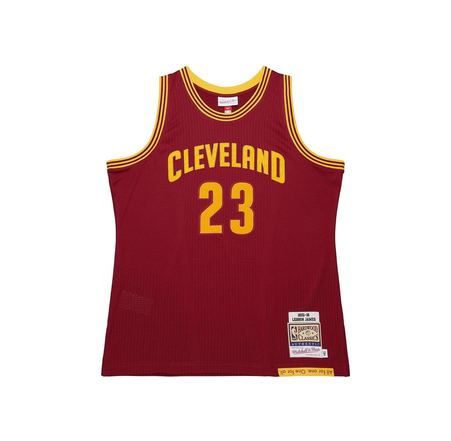 Men's LeBron James Wine Cleveland Cavaliers Hardwood Classics 2015/16 Authentic Jersey