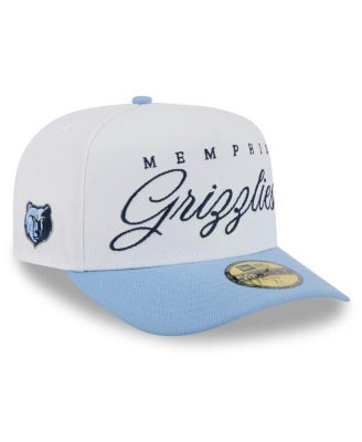 New Era - Men's White/Light Blue Memphis Grizzlies 2025 NBA Draft A-Frame 59FIFTY Fitted Hat