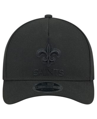 Men's Black New Orleans Saints Team Collection 9FORTY M-crown A-Frame Adjustable Hat