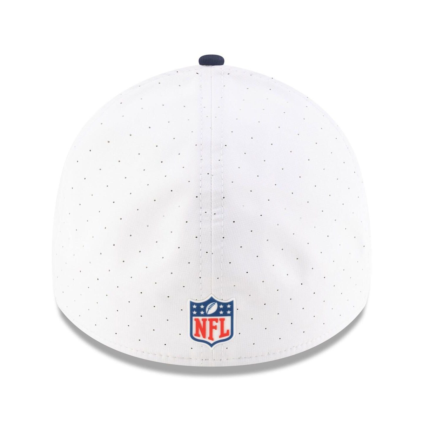 Мужская кепка New Era White/Navy Dallas Cowboys 2025 NFL Training Camp 39THIRTY Flex Hat — фото 4