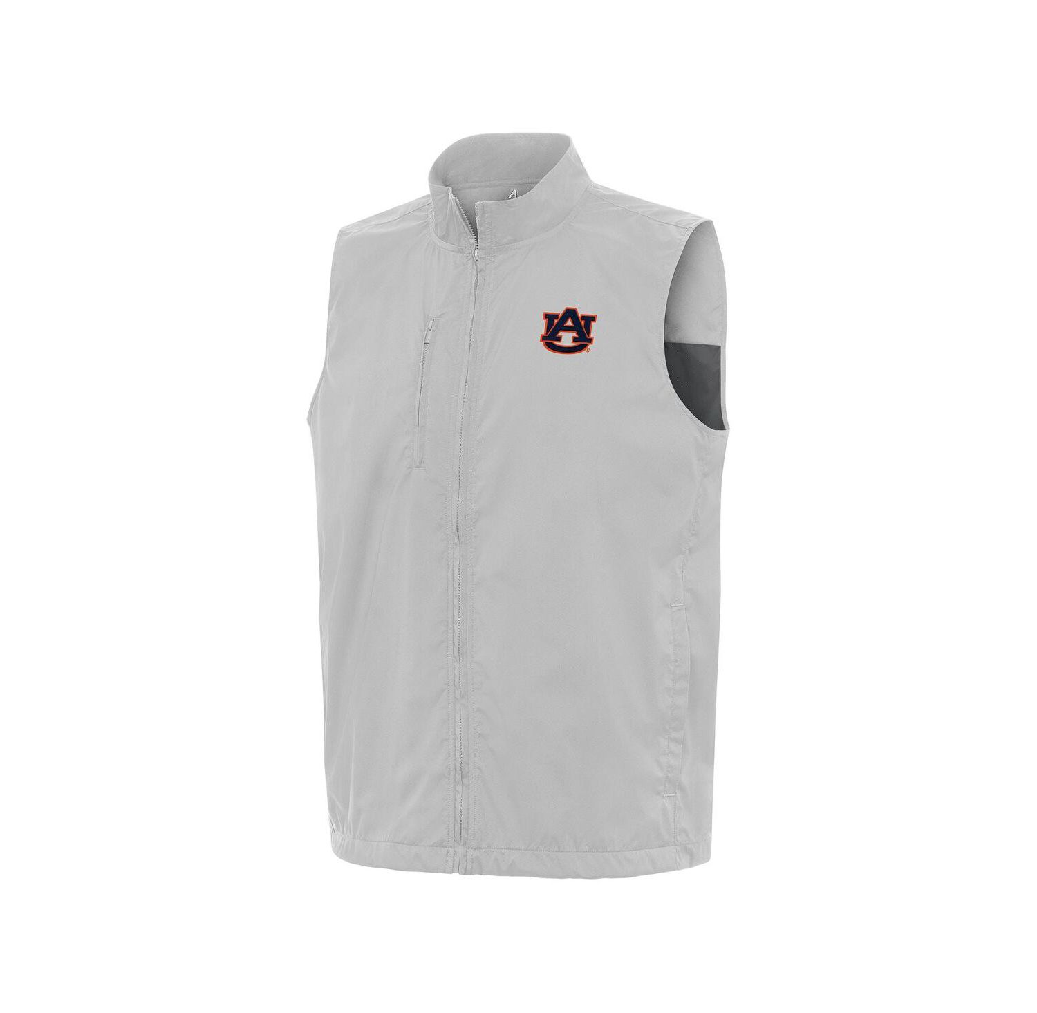 Men's Heather Gray Auburn Tigers Brisk Full-Zip Vest