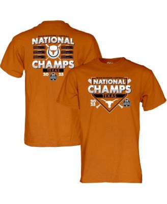 Blue 84 - Big Boys and Girls Texas Orange Texas Longhorns 2025 NCAA Softball Women's College World Series Champions Schedule T-Shirt