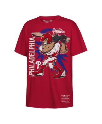 Mitchell & Ness - Big Boys and Girls Red Philadelphia Phillies Distressed Torpedo Launch T-Shirt