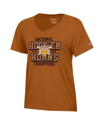 Champion - Women's Texas Orange Texas Longhorns 2025 NCAA Softball Women's College World Series s V-Neck T-Shirt