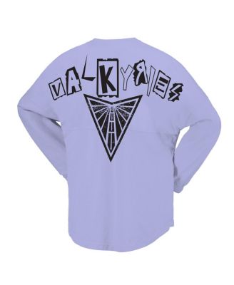 Women's Violet Golden State Valkyries Patches Oversized Long Sleeve T-Shirt