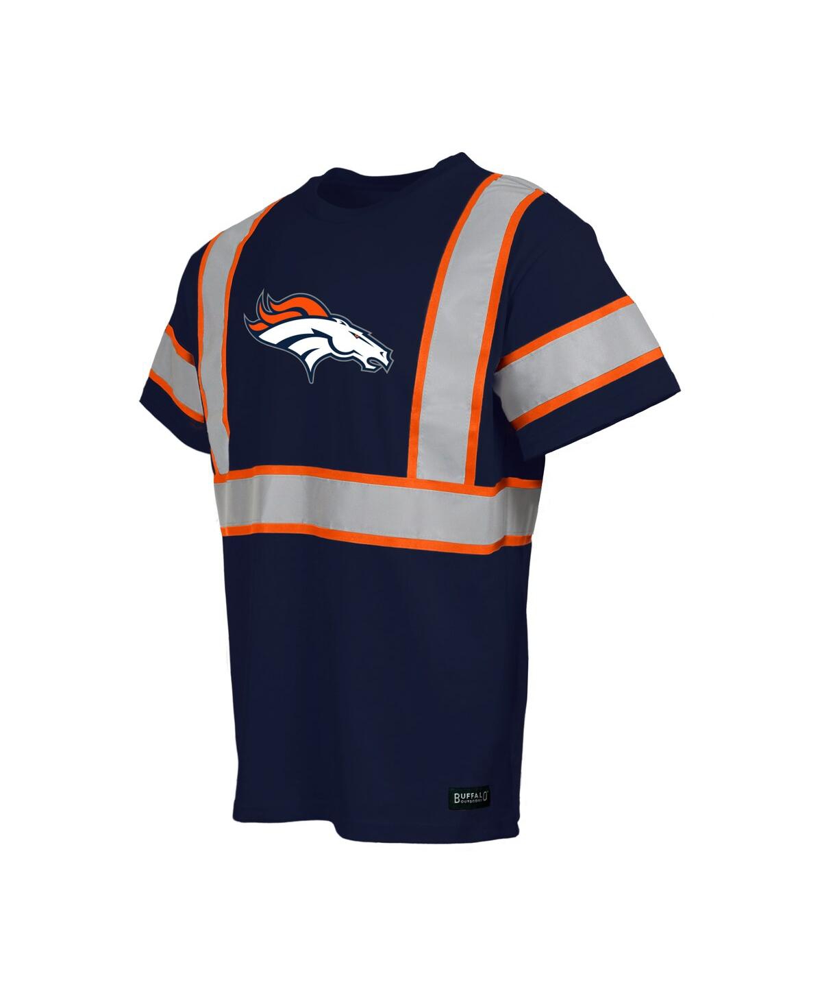Buffalo Outdoors Men's Navy Denver Broncos Safety Heavyweight T-shirt In Blue