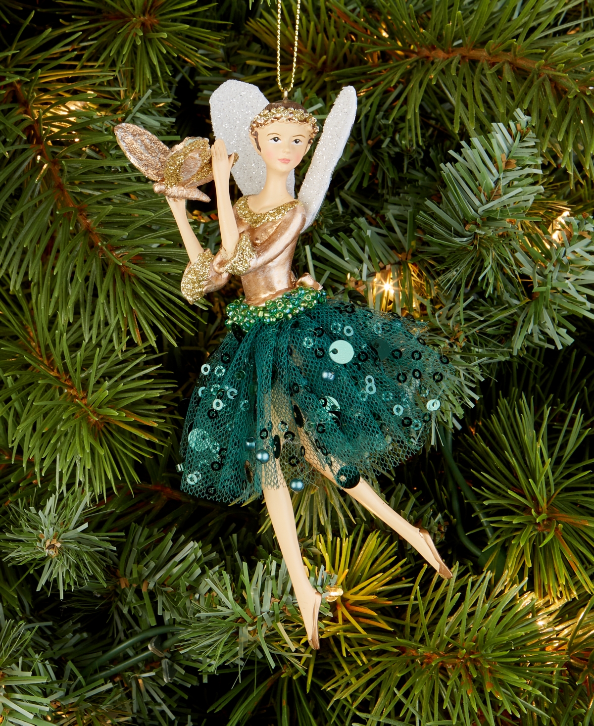 Holiday Lane Enchanted Forest Winged Fairy Ornament, Macy's Exclusive In Multi