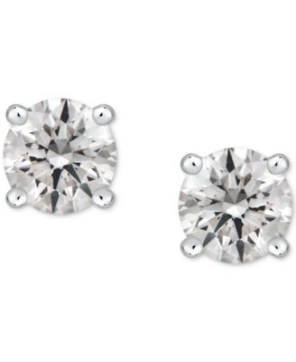 GIA Certified Diamond Stud Earrings (1/2 ct. t.w.) in 14k White Gold