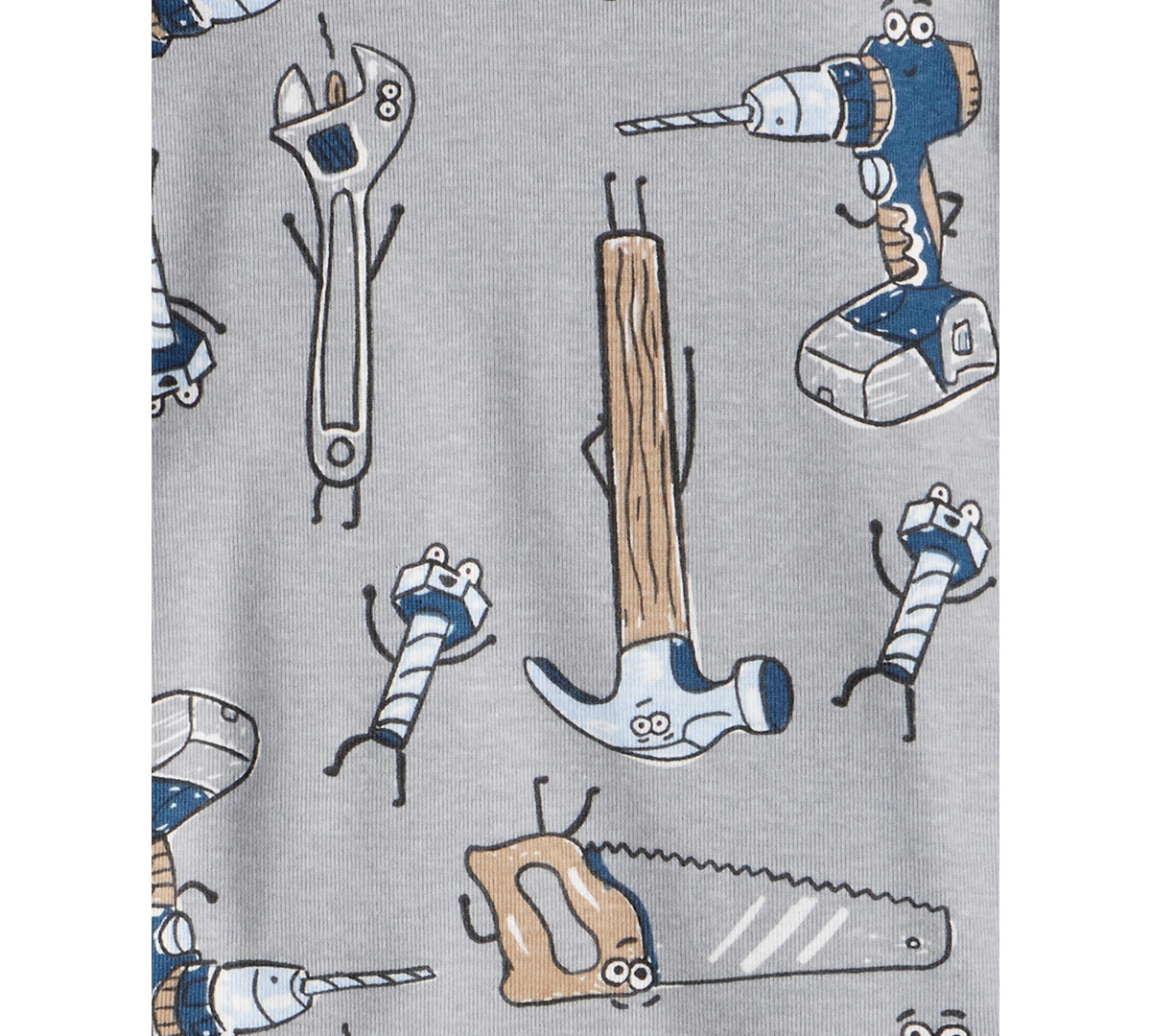 Carter's Toddler Boys Construction-print 100% Cotton Long-sleeve Snug-fit 4-piece Pajamas In Multi