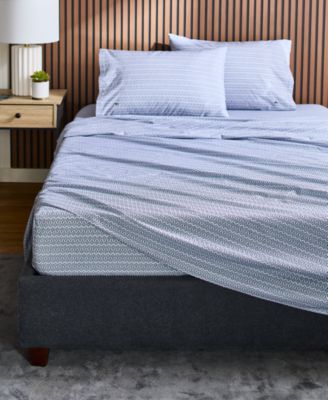 Printed Cotton Percale 4-Pc. Sheet Set, Queen