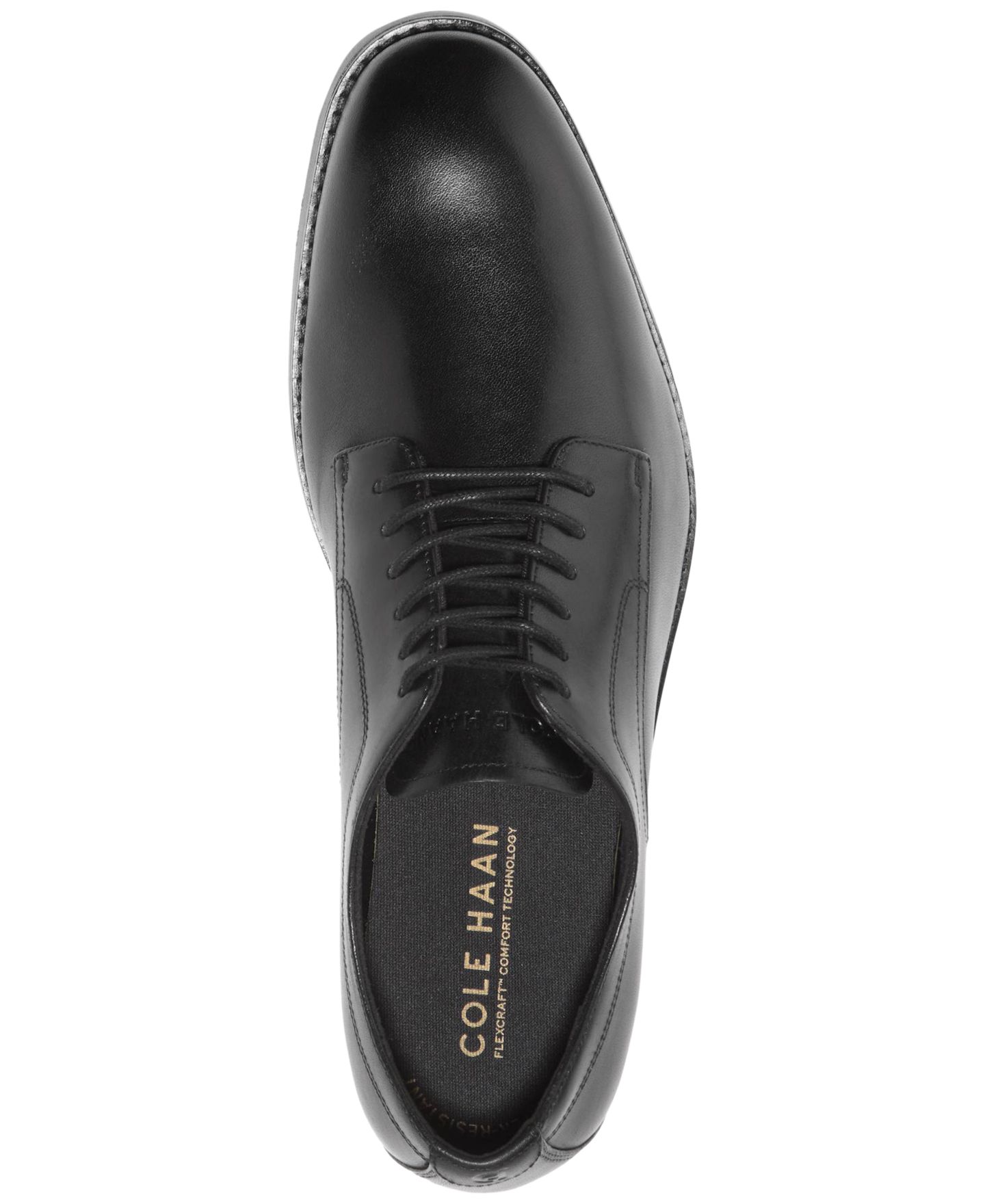 Обувь Cole Haan Men's Harmon Grand Plain Toe Oxfords, цвет: Чёрный — фото 4