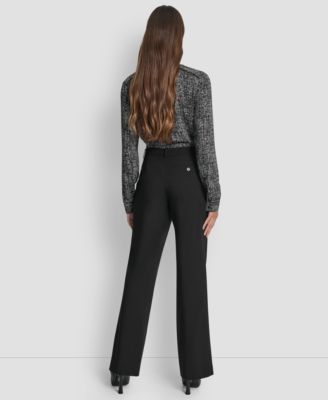 Women's Modern Fit Flat-Front Trousers