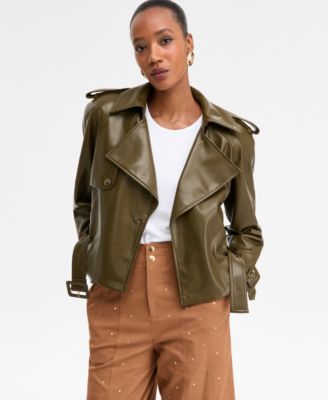 I.N.C. International Concepts - Women's Faux-Leather Biker Jacket