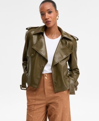 I.N.C. International Concepts Women's Faux-Leather Biker Jacket