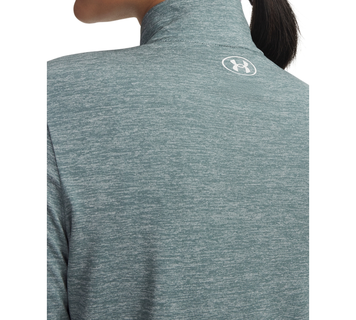 Under Armour Women's Twist Tech Quarter-zip Logo Top In Green