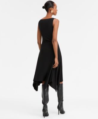 Women's Scoop-Neck Asymmetric-Hem Dress, Macy's Exclusive 