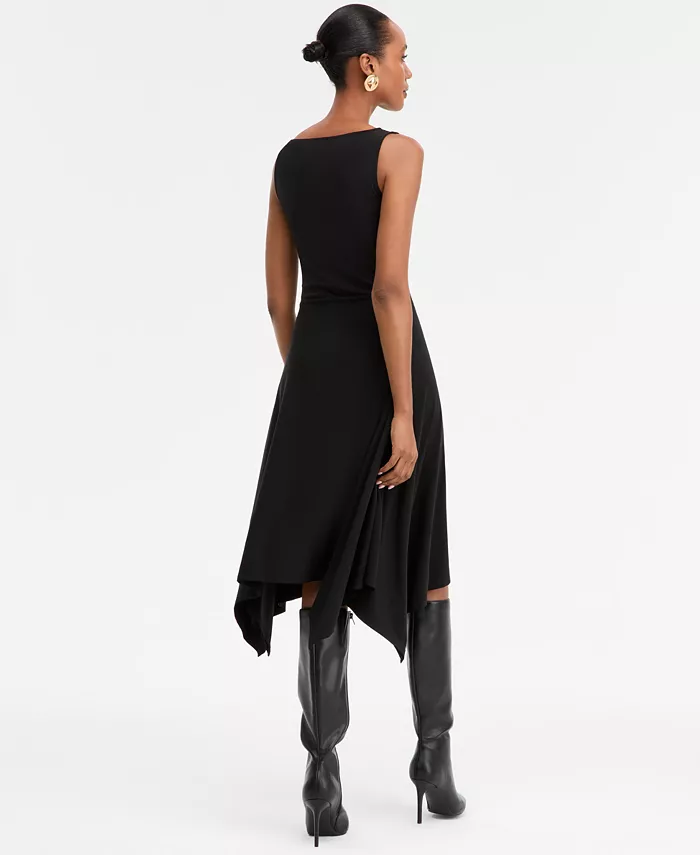 Women's Scoop-Neck Asymmetric-Hem Dress - thumbnail 3