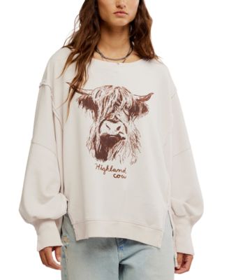 Free People - Women's Graphic Camden High-Low Sweatshirt