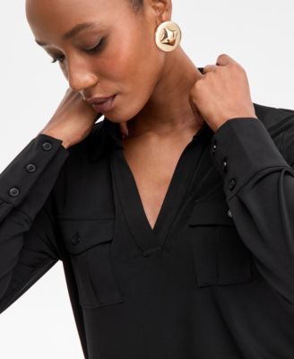 Women's Long-Sleeve Pocket Maxi Dress, Macy's Exclusive