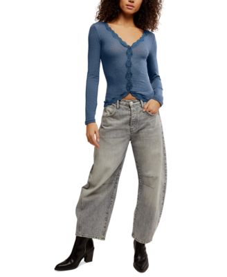 Women's Big Love Lace-Trim Button-Front Cardigan