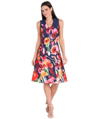 R & M Richards - Women's Sleeveless Fit & Flare Dress