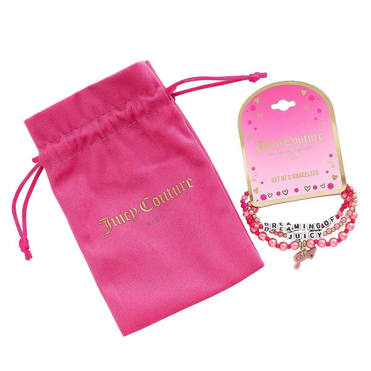 Juicy Couture Kids 드리밍 오브 주시 3피스 스트레치 비드 주얼리