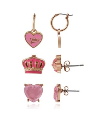 3-Pair Earrings Set ? Stylish Stud Collection