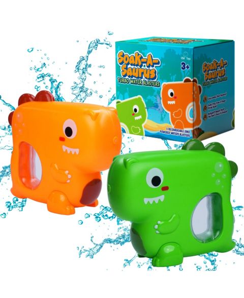 Детские игрушки USA Toyz Soak-A-Saurus Electric Rechargeable Water Blaster, от 3 лет, 2-Piece Set