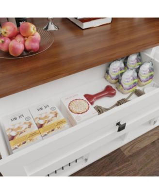 63" Double Dog Crate Furniture with Drawers & Divider