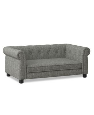 Elegant Linen Dog Sofa Bed - Light Grey