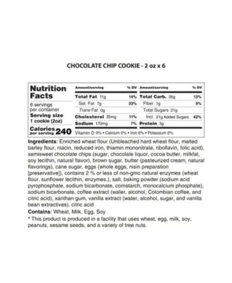 Chocolate Chip Cookies Gift Box, 6 Cookies