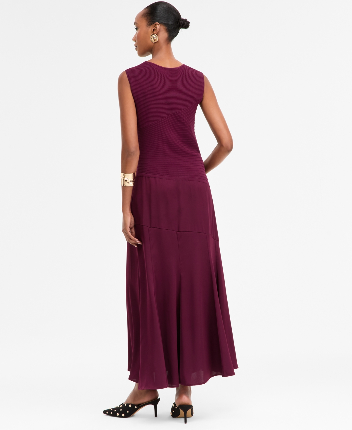 Inc International Concepts Women's Mixed-media Sweater Dress, Macy's Exclusive In Multi