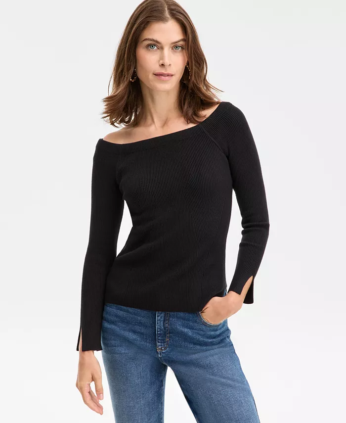 Women's Wide-Neck Sweater - thumbnail 3