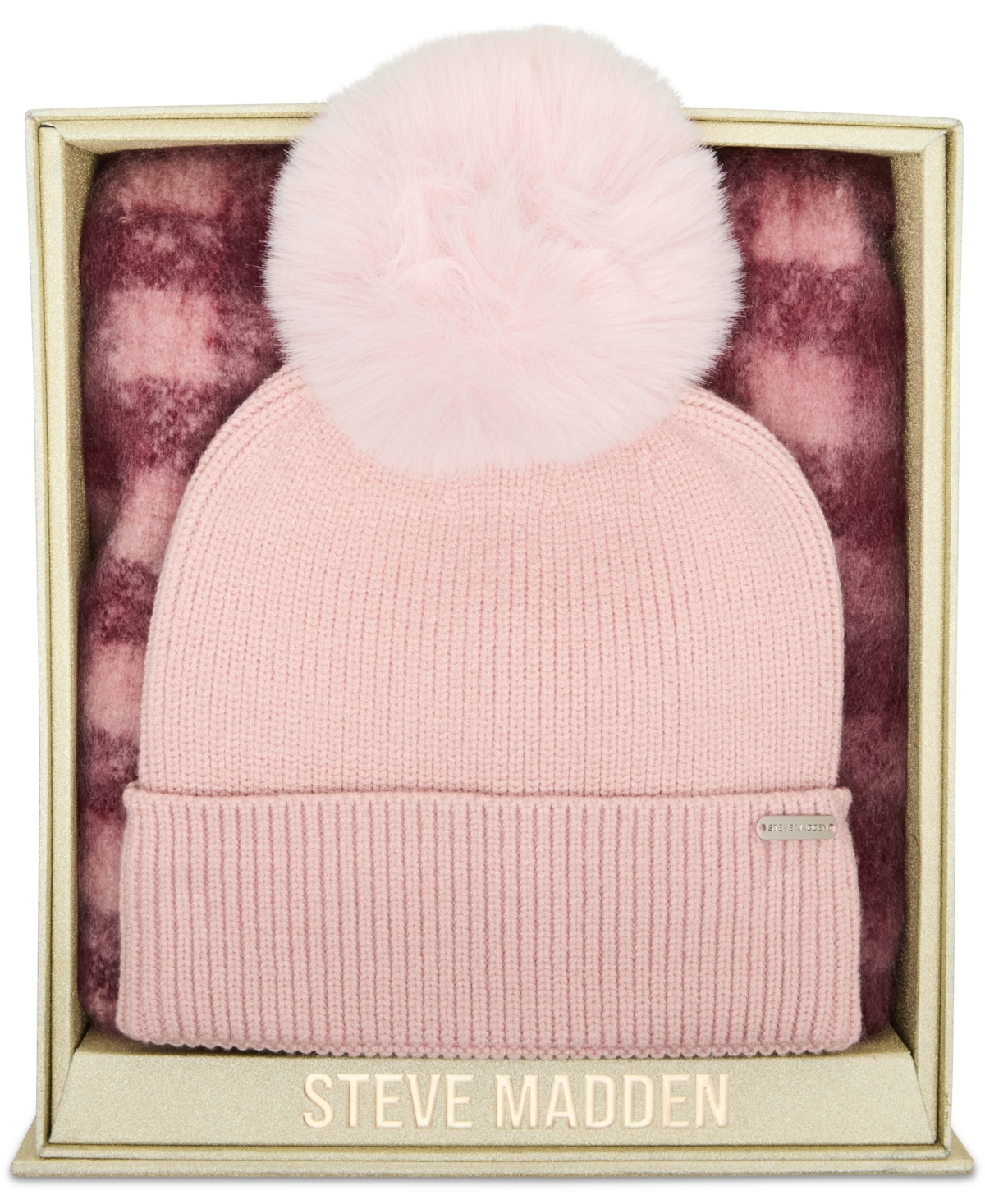 Steve Madden Buffalo Blaze Beanie And Scarf Gift Set, 2-piece Set
